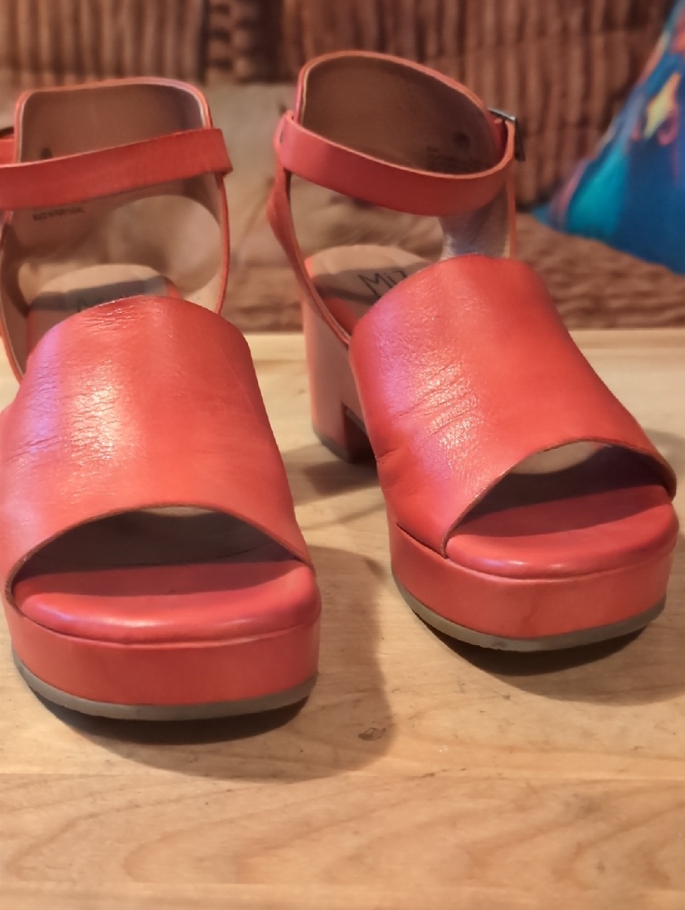 Miz Mooz Coral Platform Sandal with Ankle Strap